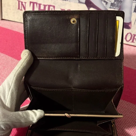 Nina Ricci Brown patterned and dark brown leather wallet - Picture 8 of 10